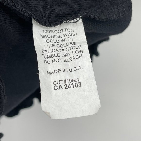 Cactus New York Shirt Large Black White Ruffle - Picture 5 of 8